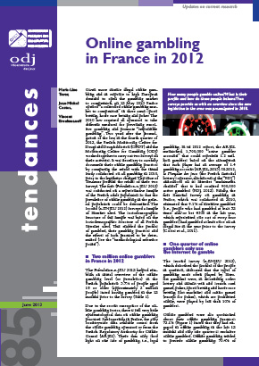 Online gambling in France in 2012