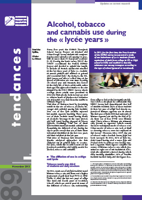 Alcohol, tobacco and cannabis use during the 