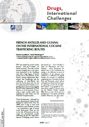 French Antilles and Guiana : on the international cocaïne trafficking routes