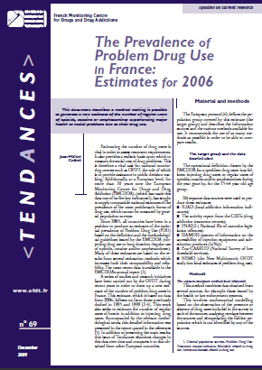 The prevalence of problem drug use in France : estimates for 2006